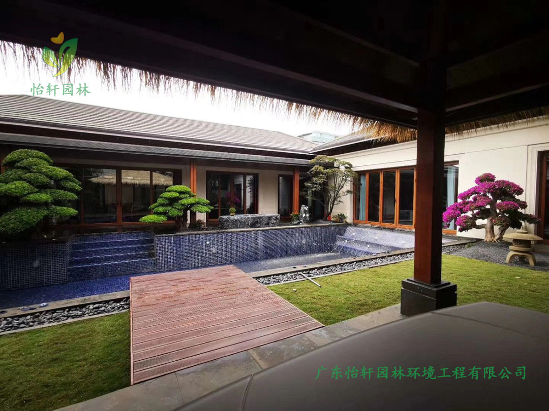 海南玖月小筑別墅小區綠化工程實景圖