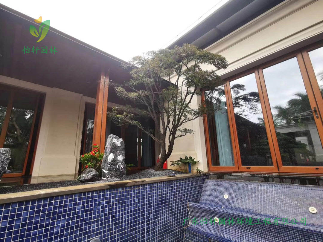 海南玖月小筑別墅小區綠化工程實景圖