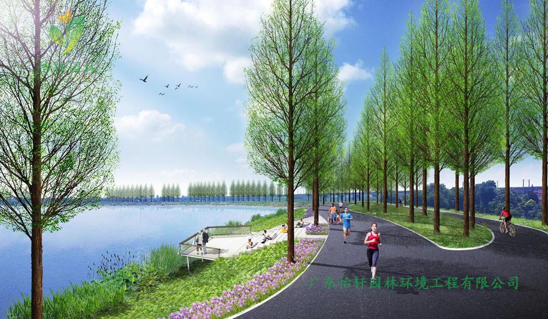 湖北荊州環長湖濕地公園綠化景觀設計案例效果圖