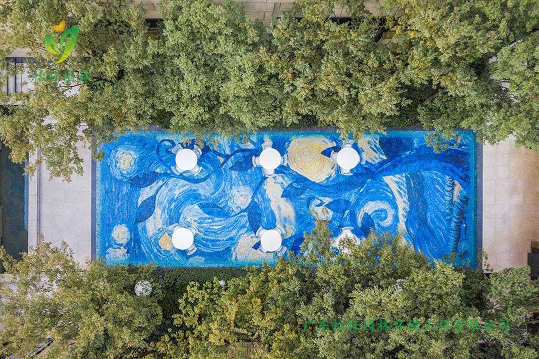 上海瑞虹新城悅庭小區下沉式庭院景觀效果圖