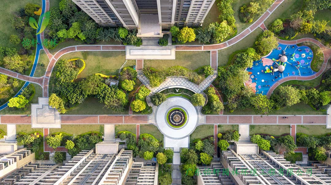 福州中海·寰宇天下小區綠化工程實景圖