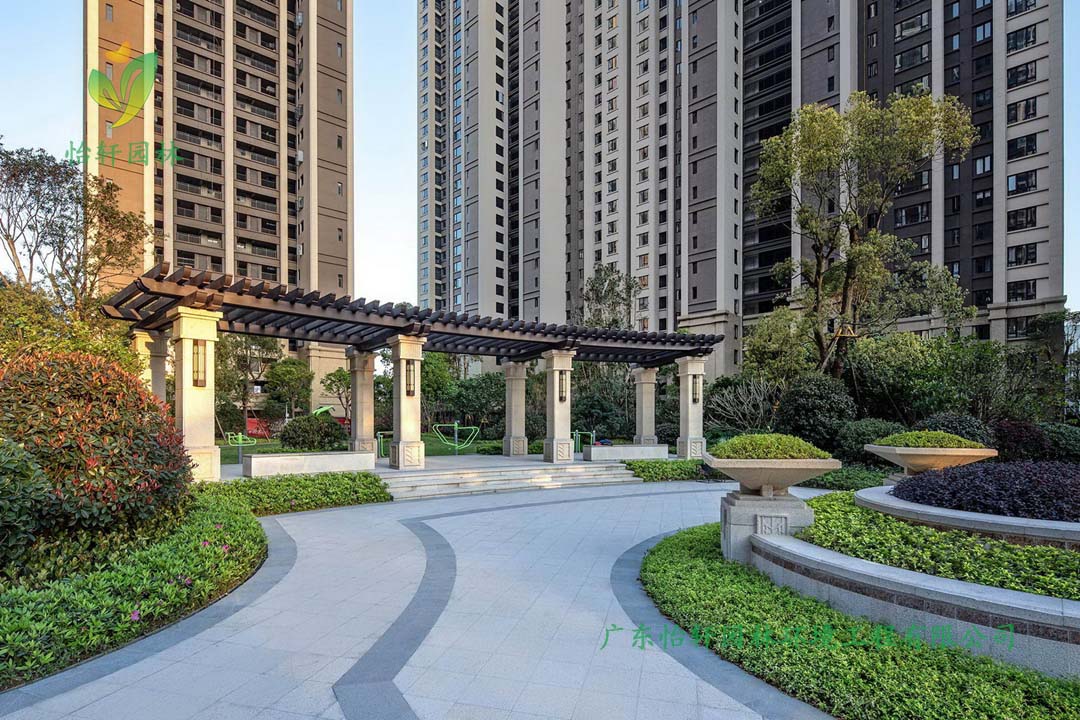 福州中海·寰宇天下小區綠化工程實景圖