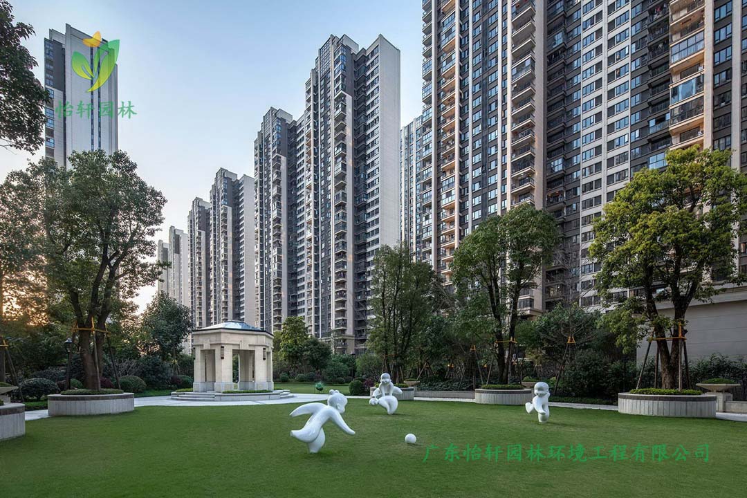 福州中海·寰宇天下小區綠化工程實景圖