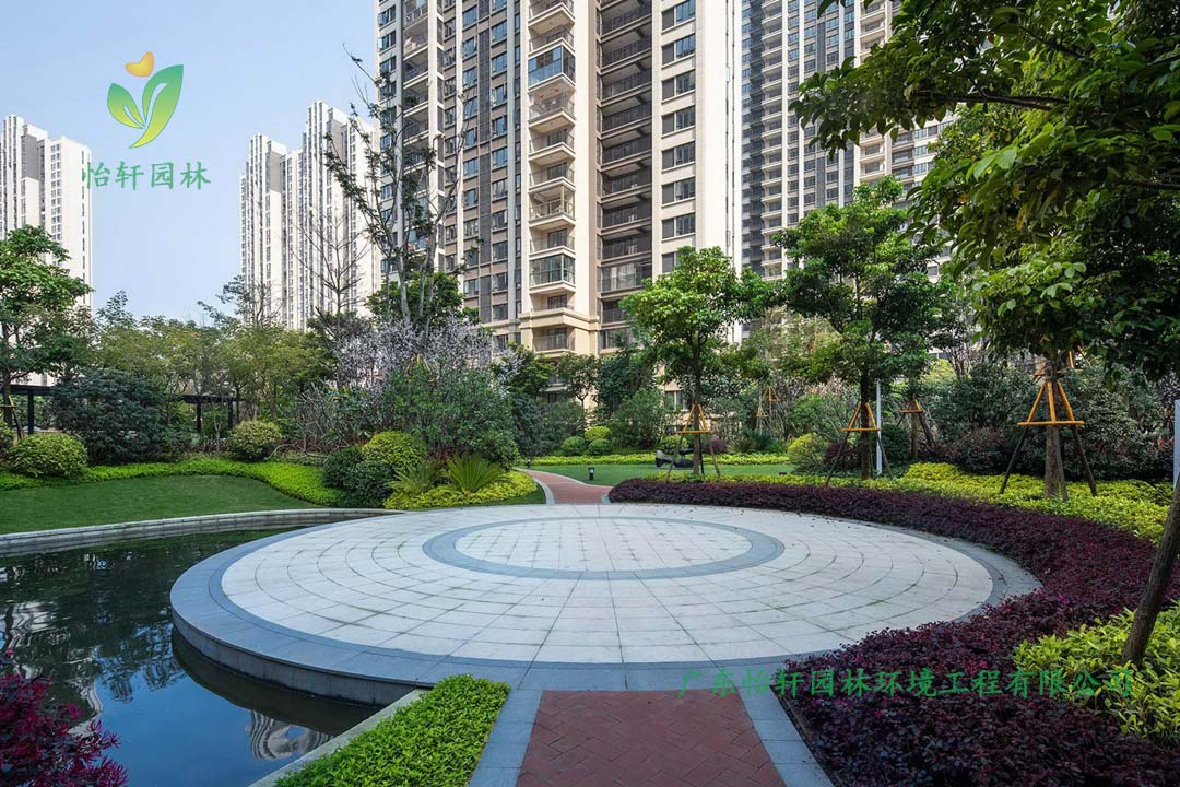 福州中海·寰宇天下小區綠化工程實景圖