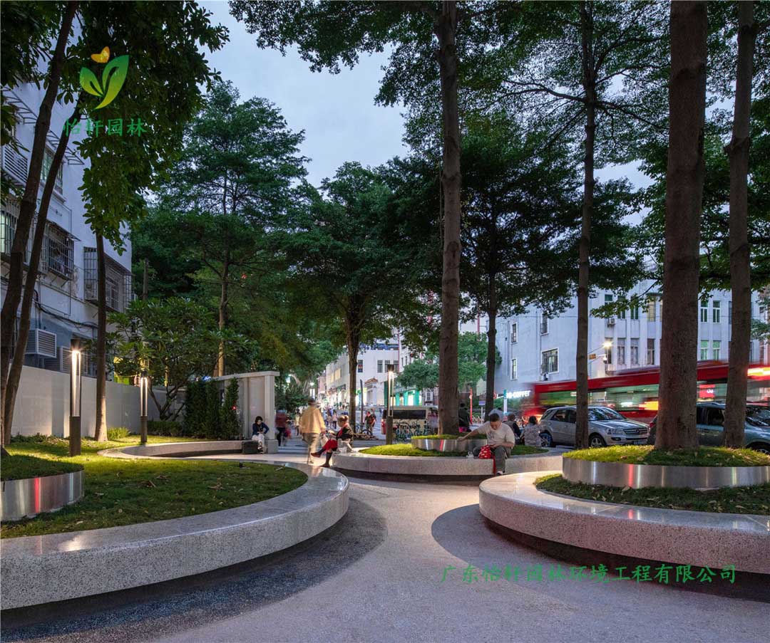 東山少爺南廣場社區公園綠化工程實景圖