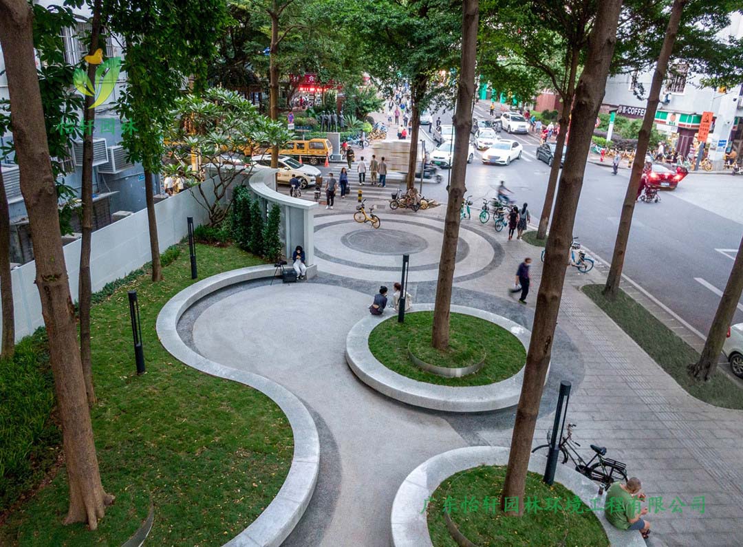 東山少爺南廣場社區公園綠化工程實景圖