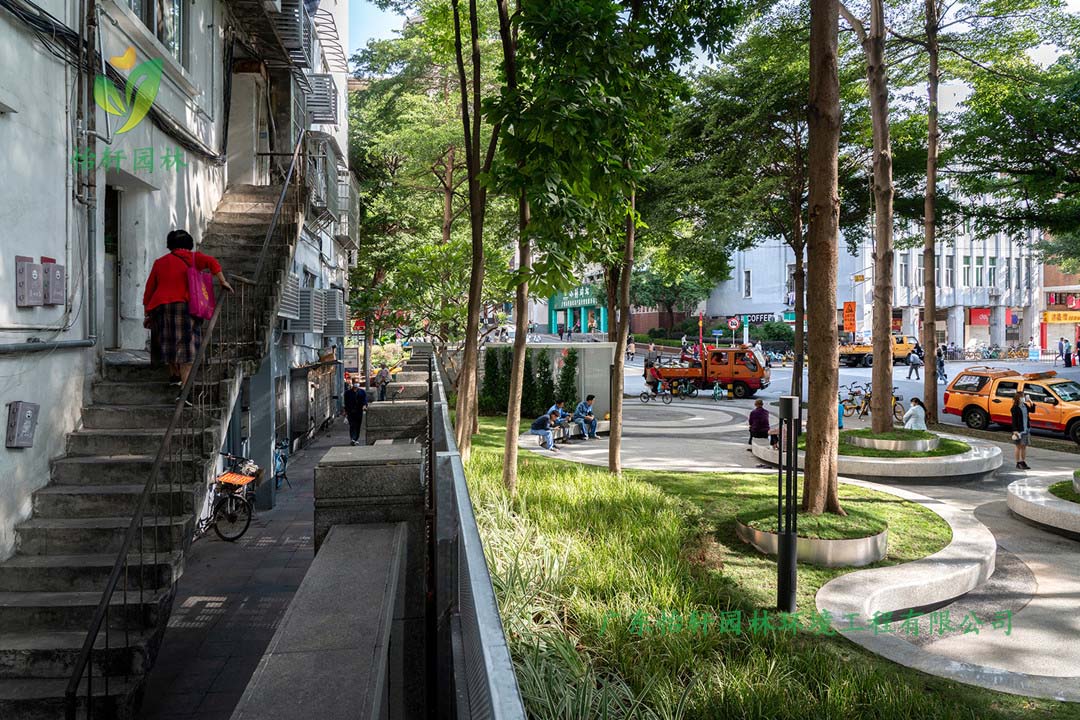 東山少爺南廣場社區公園綠化工程實景圖
