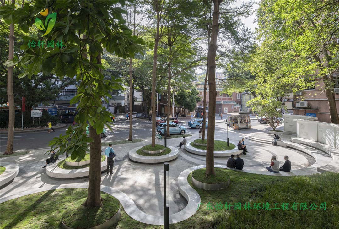 東山少爺南廣場社區公園綠化工程實景圖
