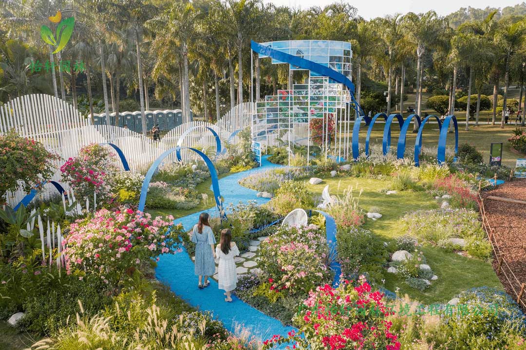 深圳簕杜鵑花展坪山區精品花園景觀綠化工程實景圖