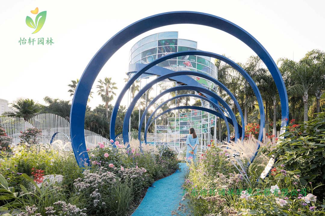 深圳簕杜鵑花展坪山區精品花園景觀綠化工程實景圖