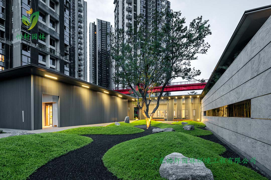 保利廣鋼225地塊住宅區綠化工程施工改造實景圖