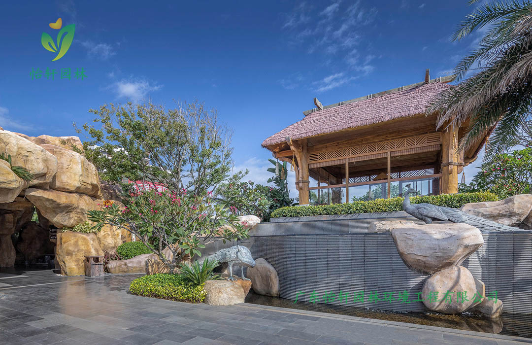 白塘灣海濱度假休閑精品公園溫泉體驗區景觀綠化工程實景圖