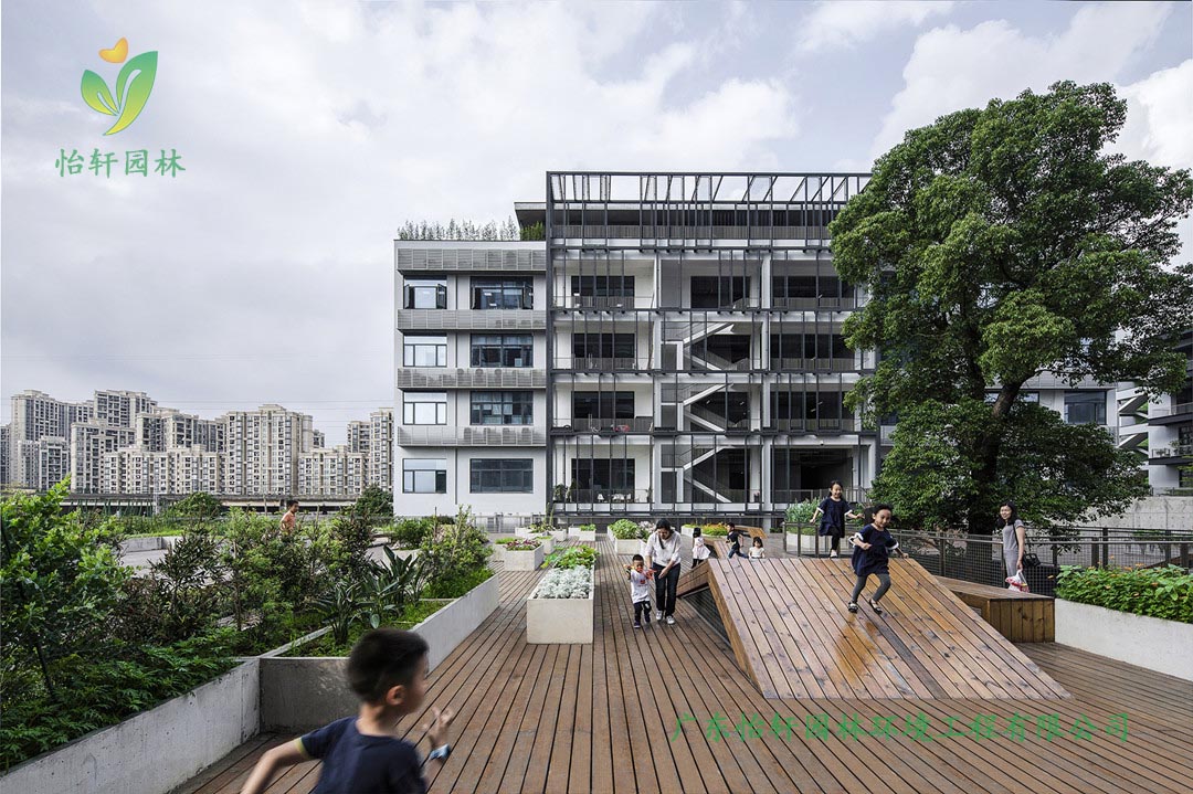 全至科技創新園種植平臺和體驗館綠化工程實景圖