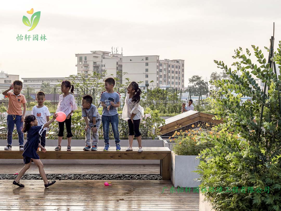 全至科技創新園種植平臺和體驗館綠化工程實景圖
