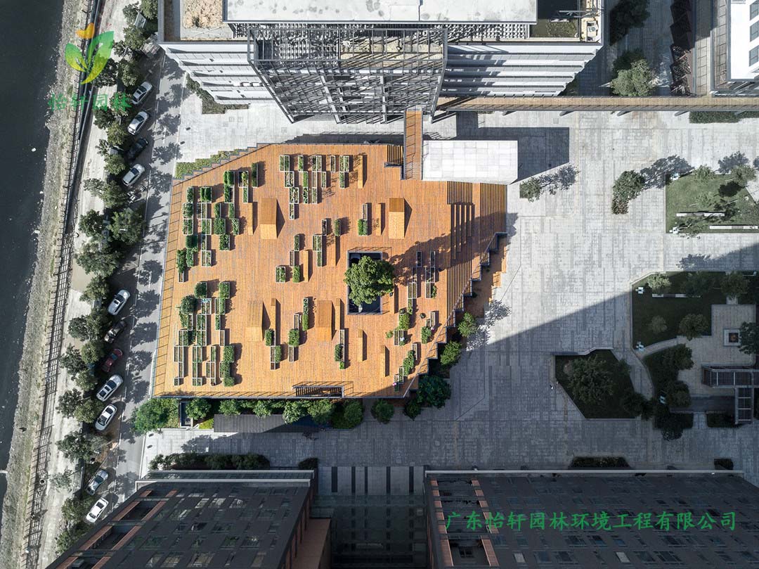 2全至科技創新園種植平臺和體驗館綠化工程實景圖