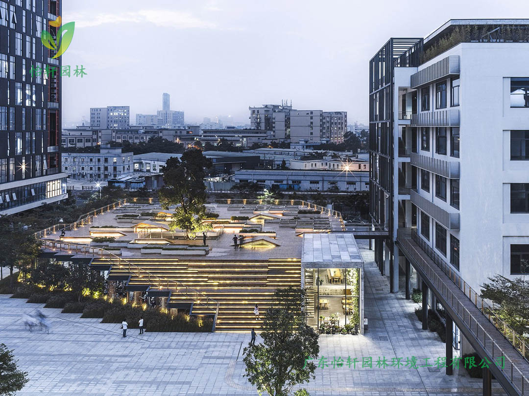 全至科技創新園種植平臺和體驗館綠化工程實景圖