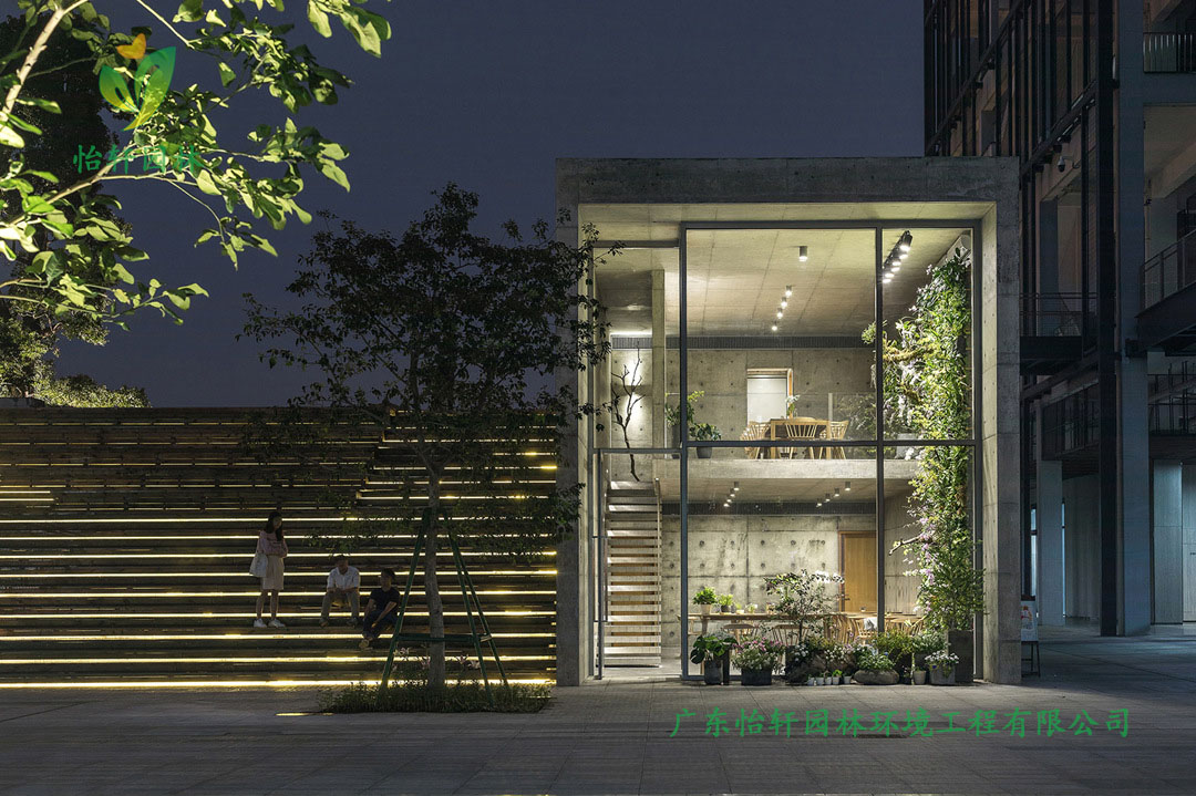 全至科技創新園種植平臺和體驗館綠化工程實景圖