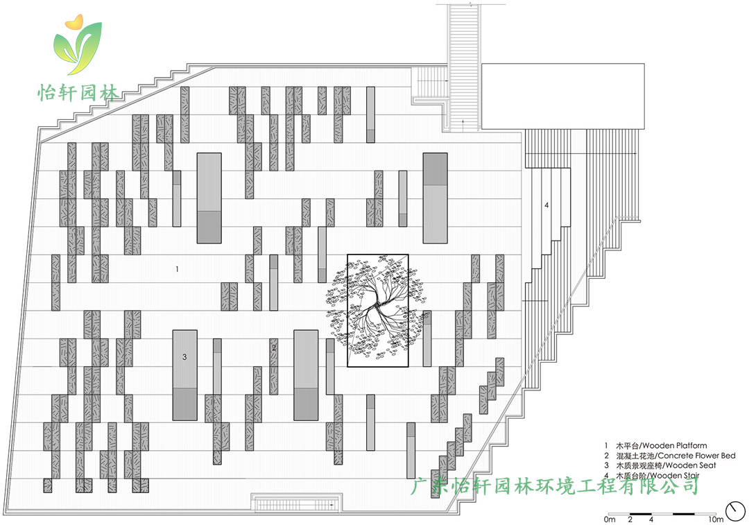 全至科技創新園種植平臺和體驗館綠化工程平面圖