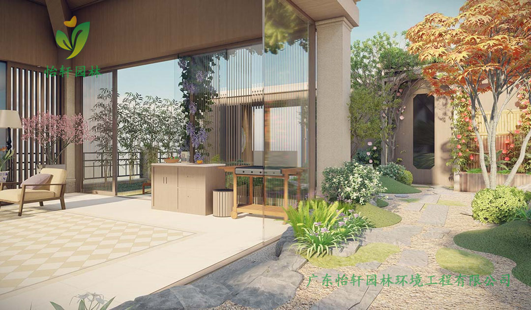 惠州湖畔新城周女士家的別墅花園景觀設計效果圖