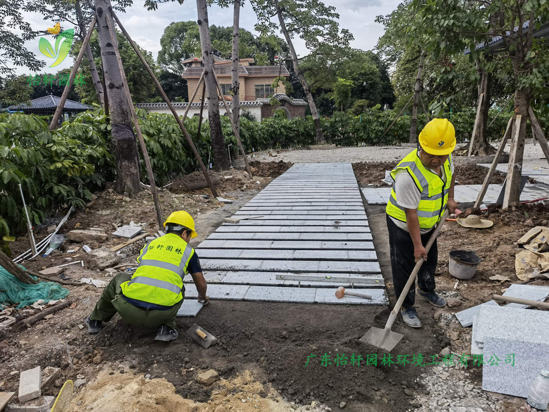 雄橋會所園林綠化工程施工現場