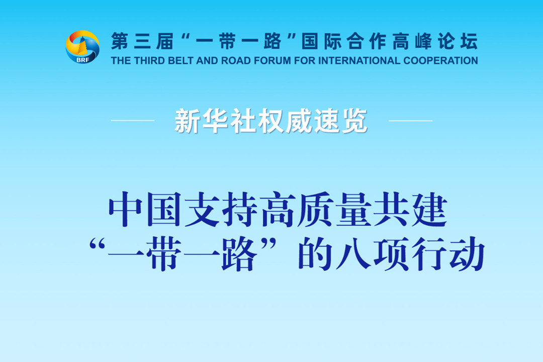 習近平宣布中國支持高質量共建“一帶一路”的八項行動
